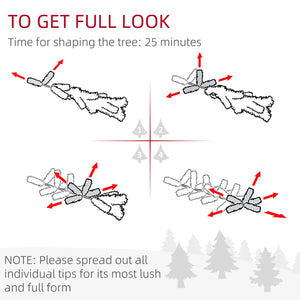 6ft Green Frosted Pencil Christmas Tree with 479 Branches and Metal Base