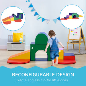 7 Foam Climbing Blocks for Toddlers, Multicolor 