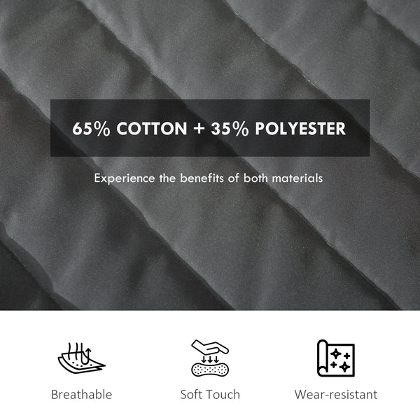 Outsunny 2 Person Hammock, Quilted Double Hammock with Stand, Pillow and Spreader Bars, for Outdoor Camping, Beach, Dark Grey 