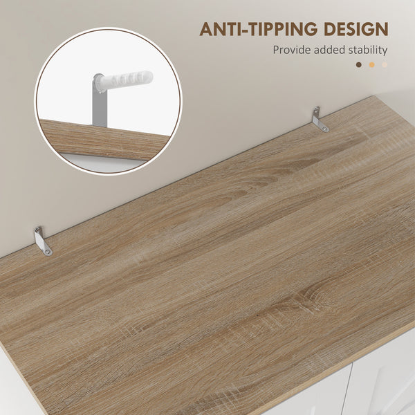 Pantry with wine glass storage, white