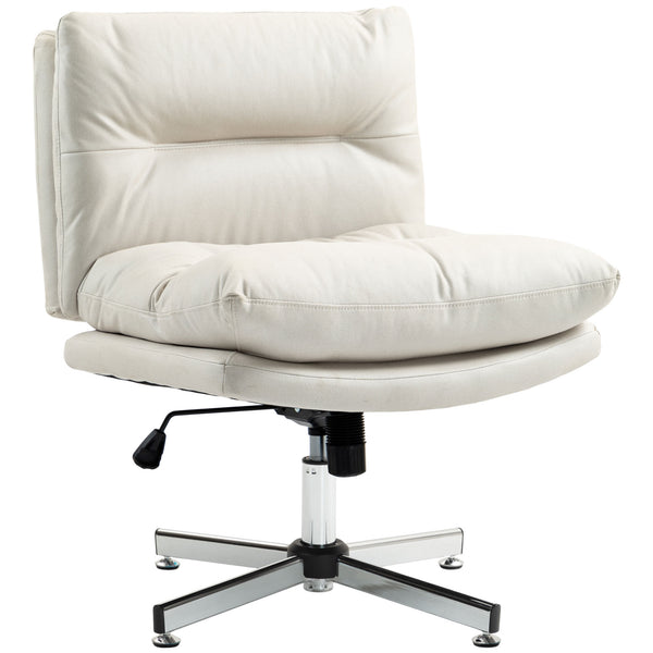 Office chair without armrests, beige