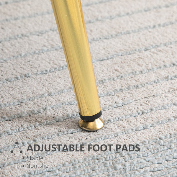 Lotus accent chair in velvet fabric with gold metal legs, yellow