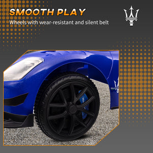 Maserati GT2 Toddler Car with Storage, Music, Horn, Blue