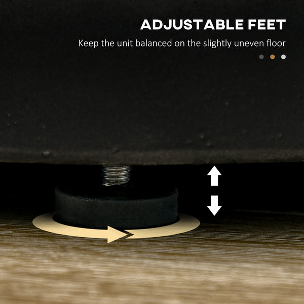 Round Terrazzo Finish Side Table, Anthracite Grey