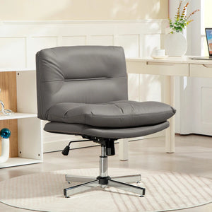 Office chair without armrests, grey