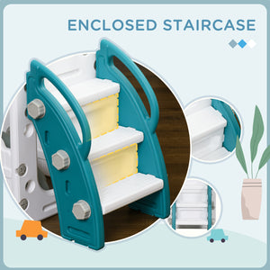 7-in-1 Toddler Slide with Yellow Basketball Hoop