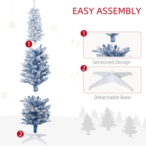 6ft Pre-Lit Frosted Artificial Christmas Trees