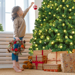 Arbre de Noël artificiel en PVC de 7 pieds avec lumières LED