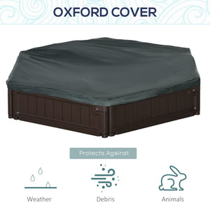 Sandpit with waterproof Oxford fabric cover, brown