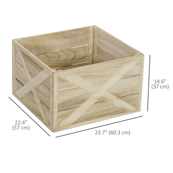 24" Christmas Tree Skirt with Light Weathered Wood Finish