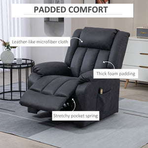 Microfiber Senior Recliner Lift Chair with Remote Control, Charcoal Grey