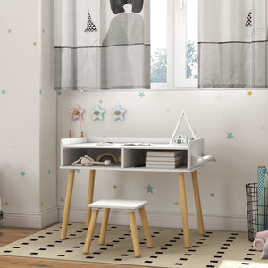 3-in-1 table and chair set for playing, drawing, reading, blue