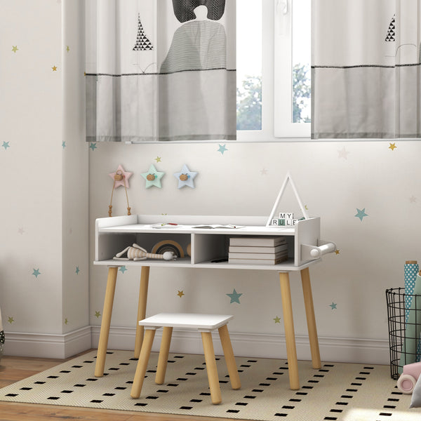 3-in-1 table and chair set for playing, drawing, reading, blue