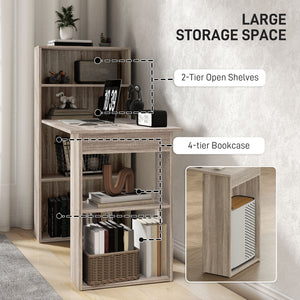 Computer desk with storage and shelf