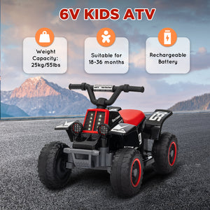 6V electric quad for children, black