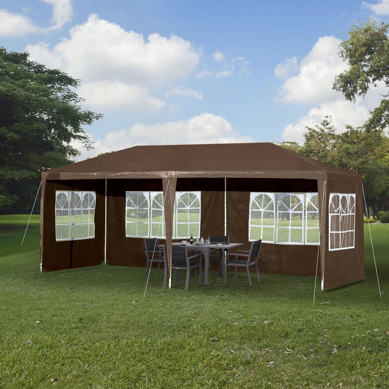 9 x 19 feet event tent, coffee color
