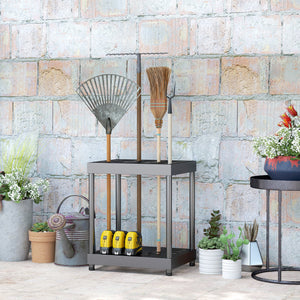 Garden tool storage rack
