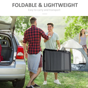 Folding chaise lounge with adjustable backrest and removable cushion, grey 