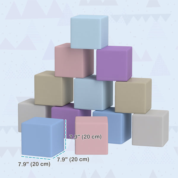 12-Piece Soft Foam Play Blocks - Multicolor