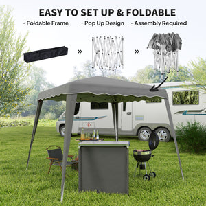 8 x 8 folding tent with carry bag, grey