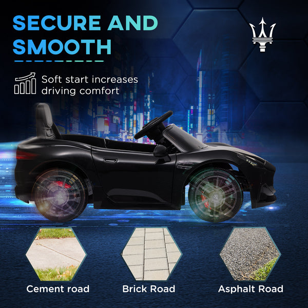 Maserati Gran Turismo 12V Licensed with Remote Control, Black