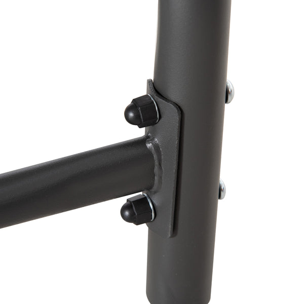 2-seater wicker garden bench with extra wide seat and curved backrest, grey melange