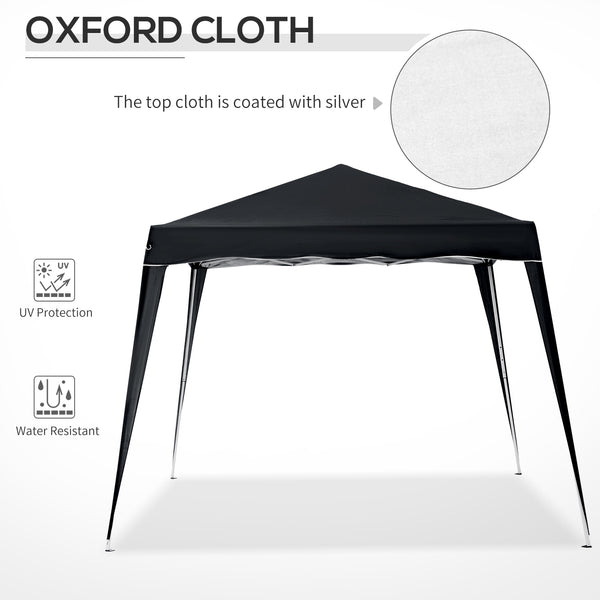8 x 8 Folding Awning with Carry Bag, Black