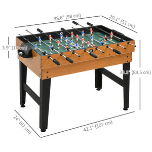 4-in-1 multifunctional game table with billiards, air hockey, table tennis and table football