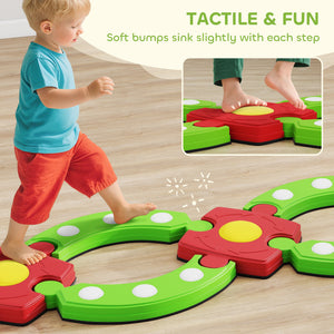Children's balance beams with non-slip surface, flower pattern
