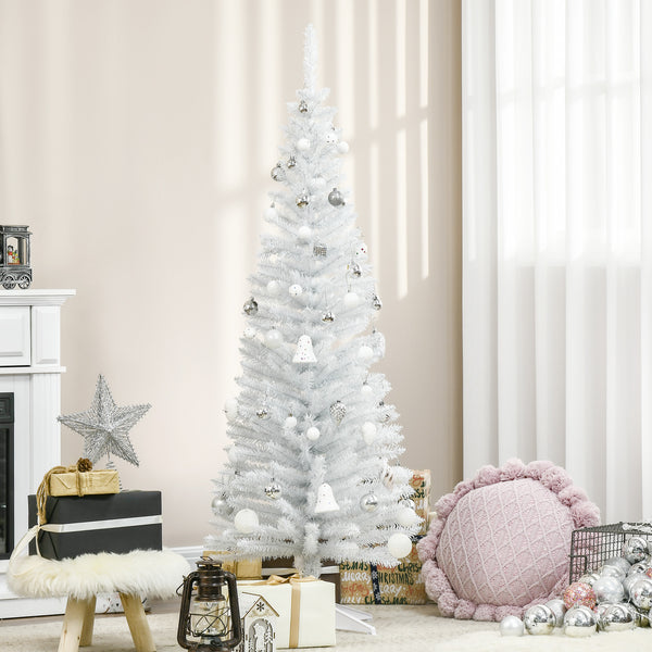 5ft White Pencil Shaped Artificial Christmas Tree