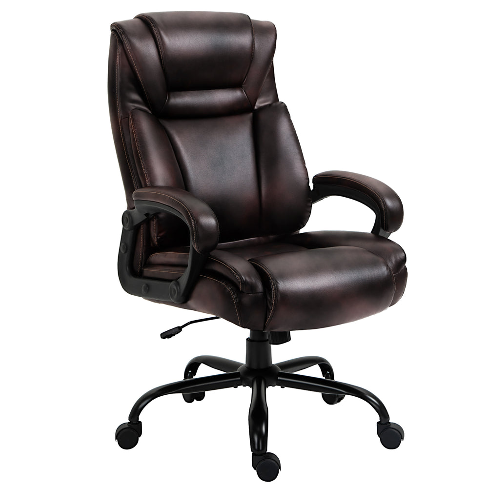 Faux leather armchair, brown