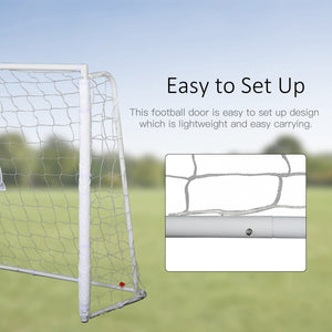 Soccer goal (m) with metal frame, PE net, white