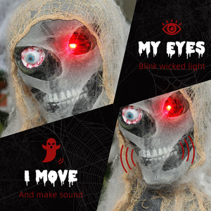 Animated Halloween Mummy with Light-Up LED Eyes