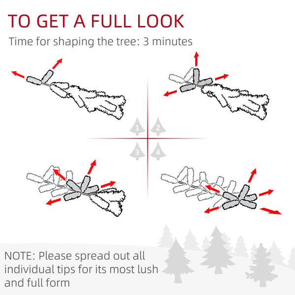 Set of 2 Pre-Lit Artificial Christmas Trees with Red Berries and Pine Cones