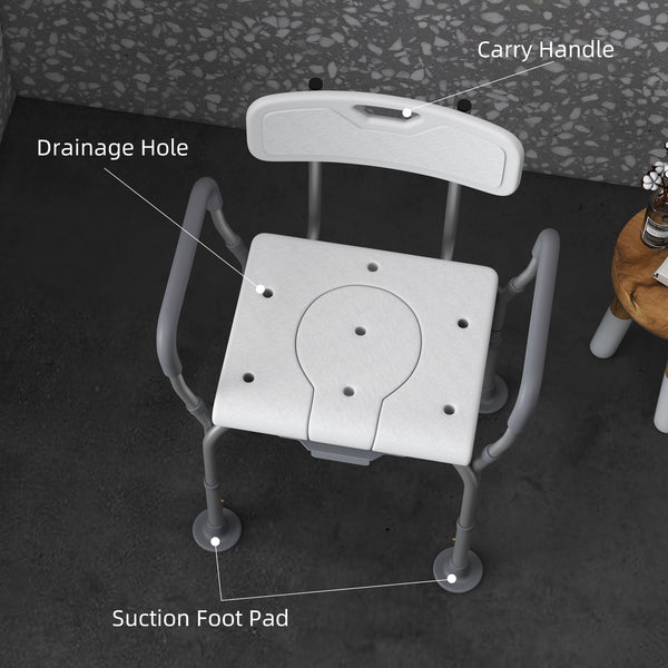 3 in 1 Shower Chair with Adjustable Backrest