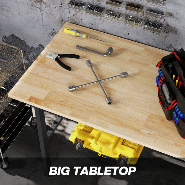 Workbench with oak top