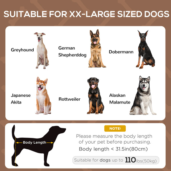 Elevated dog bed with canopy, coffee color