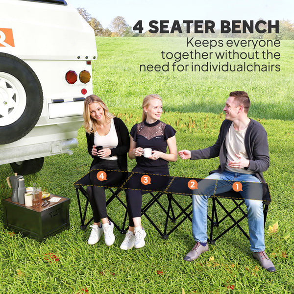 Portable 4-seater folding camping chair