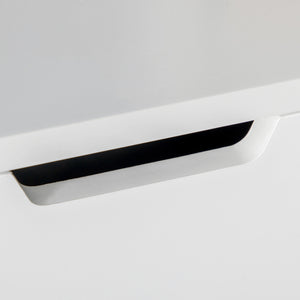 Tall bookcase with drawer, white