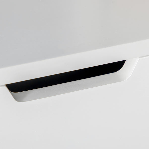 Tall bookcase with drawer, white