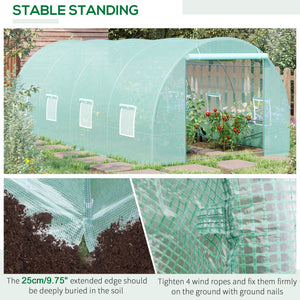 20 x 10 x 7 ft Heavy Duty Outdoor Walk-In Greenhouse