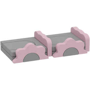 12-Piece Climbing Toys with Ball Pit (Balls Not Included), Gray