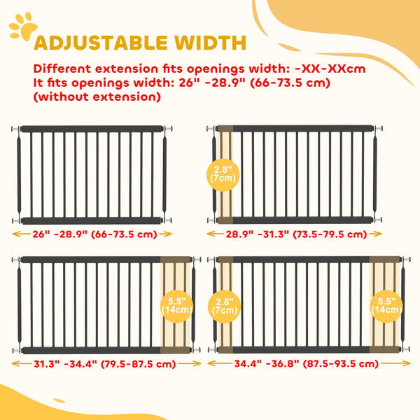Pet gate, black