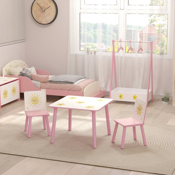 3-piece children's table and chair set, star pattern