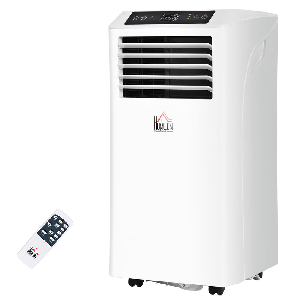 8,000 BTU Portable Air Conditioner, Dehumidifier, 2-Speed ​​Fans, 24-Hour Timer, White