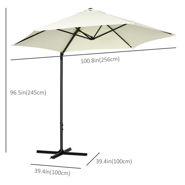 8.5-foot cantilever parasol with 360° rotation, beige