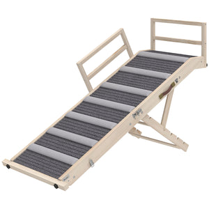 Foldable pet ramp with 4 adjustable heights