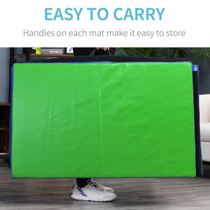 4'x10'x2'' Folding Gym Mat with Carry Handles, Multicolor