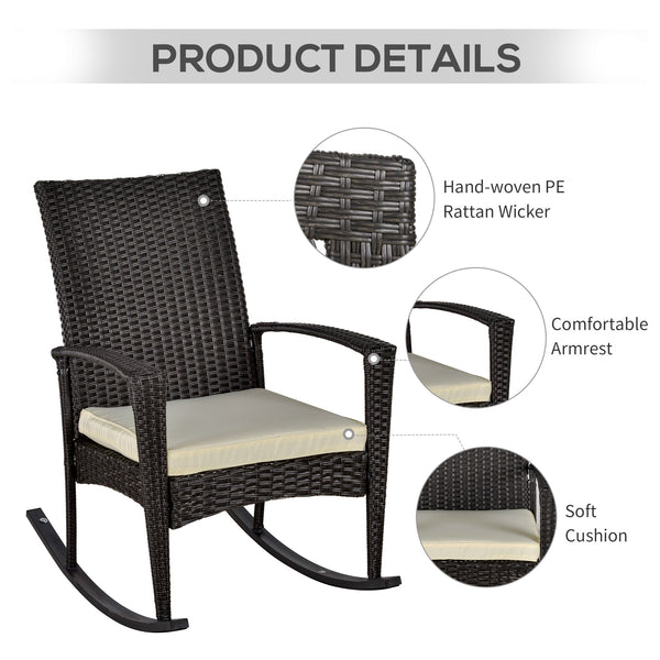 3-piece garden set in woven resin, dark grey.