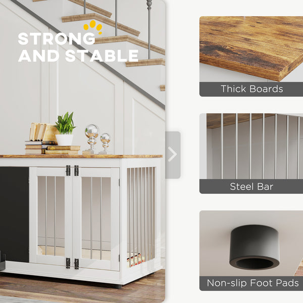 39" hutch with blackboard, three doors, white